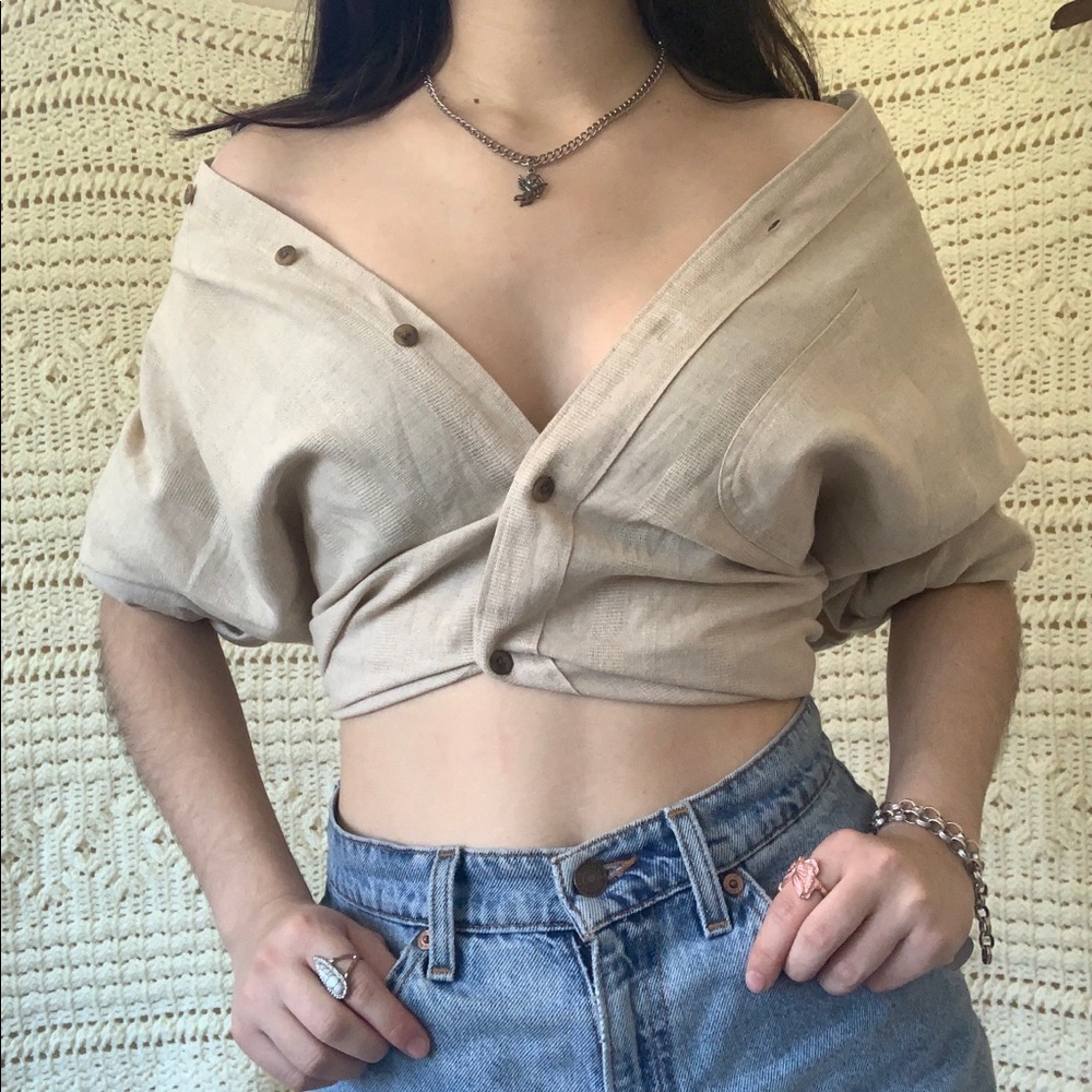 Vintage Linen’s Men Large Buttondown Shirt